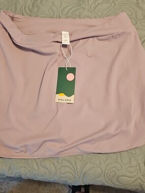 HALARA Dusty Pink Skort w/ Rounded Hemline and  Elastic Waistband